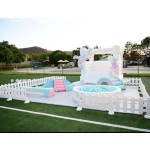 Soft Play Set Manufacturer - White Colorful Bounce House Playground