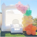 Soft Play Set Manufacturer - White Colorful Bounce House Playground