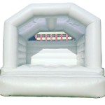 Bounce House Manufacturer - White Inflatable with Slide for Outdoor
