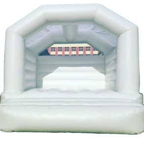 Bounce House Manufacturer - White Inflatable with Slide for Outdoor