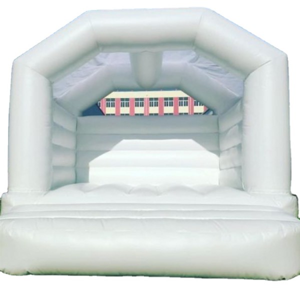Bounce House Manufacturer - White Inflatable with Slide for Outdoor