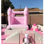 Inflatable Playground Manufacturer - Pure White Bounce House with Slide