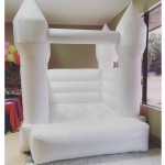 Bounce House Manufacturer - White Inflatable with Slide for Outdoor