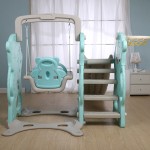 Playground Equipment Factory - Plastic 3 in 1 Baby Slide and Swing