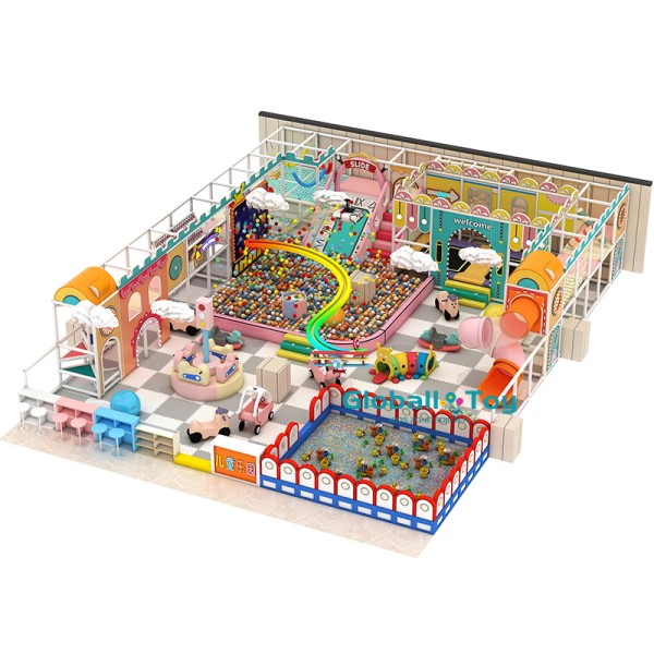 Indoor Playground Manufacturer - Candy Style with Spiral Slide