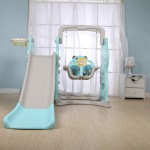 Playground Equipment Factory - Plastic 3 in 1 Baby Slide and Swing