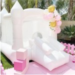 Soft Play Set Manufacturer - White Colorful Bounce House Playground