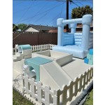 Inflatable Playground Manufacturer - Pure White Bounce House with Slide