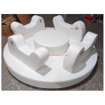 Play Area Supplier - White Soft Play Merry Go Round Set