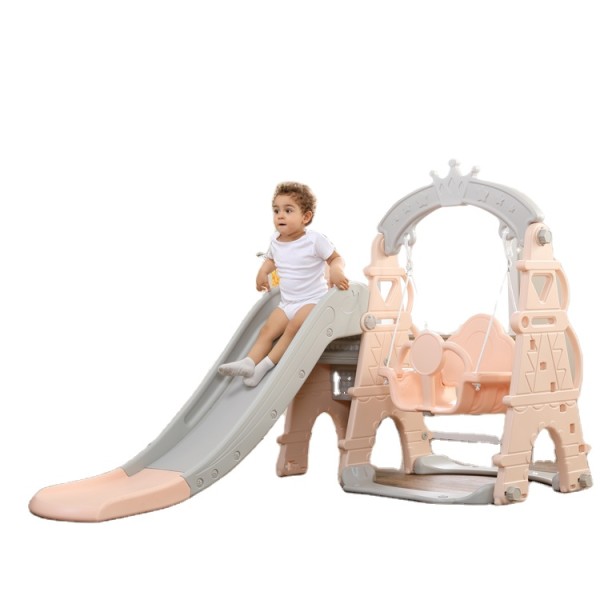 Indoor Playground Supplier - 3 in 1 Plastic Baby Swing Slide Set