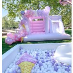 Inflatable Bouncer Factory - Rainbow Pastel Wedding Bounce House