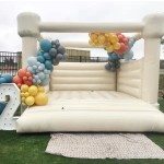 Bounce House Supplier - Pure White Jumping Castle with Slide