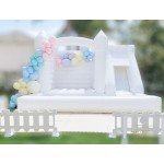 Inflatable Playground Manufacturer - Pure White Bounce House with Slide