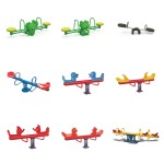 Playground Equipment Manufacturer - Outdoor Spring Double Metal Seesaw