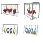 Swing Sets Supplier - Portable Colorful Circular Garden Swing