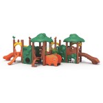 Playground Equipment Manufacturer - New Design Jungle Themed Plastics Slide