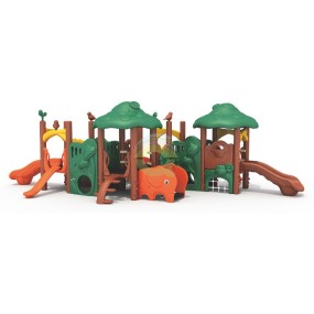 Playground Equipment Manufacturer - New Design Jungle Themed Plastics Slide