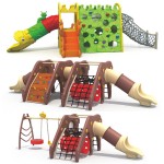 Playground Slide Supplier - Kids Entertainment Jungle Theme Slide