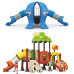 Playground Slide Factory - Elephant Animals Climbing Slide for School
