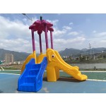 Slide Equipment Factory - Safe Stump Shaped Rotating Slide for Daycare