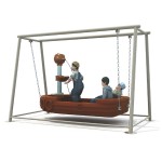 Swing Set Factory - Dolphin Double Swing Chair for Playground