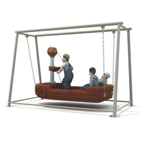 Swing Set Factory - Dolphin Double Swing Chair for Playground