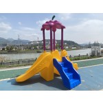 Slide Equipment Factory - Safe Stump Shaped Rotating Slide for Daycare