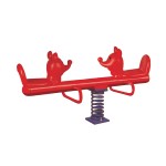Playground Equipment Manufacturer - Outdoor Spring Double Metal Seesaw