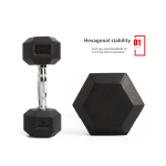 Gym Dumbbell Manufacturer - Black Hexagonal Adhesive Iron