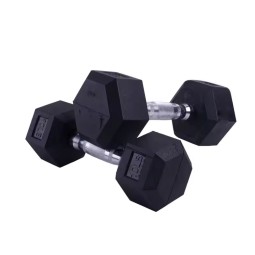 Gym Dumbbell Manufacturer - Black Hexagonal Adhesive Iron