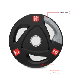 Weight Bar Supplier - Three-Hole Solid Iron Rubber