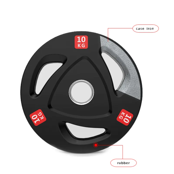 Weight Bar Supplier - Three-Hole Solid Iron Rubber