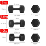 Portable Dumbbell Factory - Hexagonal Rubber Arm Training