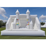 Bounce House Factory - Custom White Pink Balloon Jumper Castle