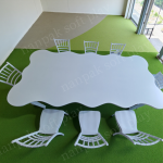 Folding Table Factory - Wave Shape Foldable Table with Chairs