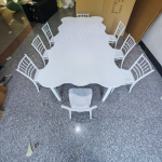 Folding Table Factory - Wave Shape Foldable Table with Chairs
