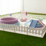 Playground Equipment Supplier - Dreamy Pastel Climb Slide Tunnel Set