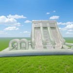 Bounce House Factory - Custom White Pink Balloon Jumper Castle