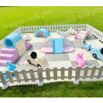 Playground Equipment Supplier - Dreamy Pastel Climb Slide Tunnel Set