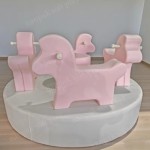 Carousel Ride Manufacturer - White Electric Motorized Merry Go Round