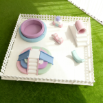 Playground Equipment Supplier - Dreamy Pastel Climb Slide Tunnel Set