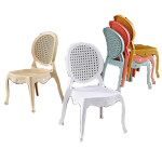 Chiavari Chair Factory - White Pink Clear Rattan Acrylic Chairs