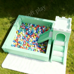 Playground Equipment Manufacturer - Spring Green Castle Ball Pit Set