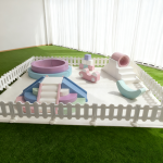 Playground Equipment Supplier - Dreamy Pastel Climb Slide Tunnel Set