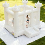 Bounce House Factory - White Inflatable Castle with Mini Slide