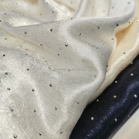 Wedding Dress Fabric Factory - Crepe Woven Diamond Printed