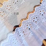 Cotton Lace Supplier - Vintage Ivory Embroidery Tulle Fabric
