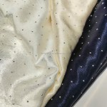 Wedding Dress Fabric Factory - Crepe Woven Diamond Printed