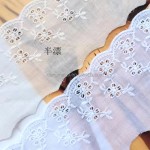 Cotton Lace Supplier - Vintage Ivory Embroidery Tulle Fabric