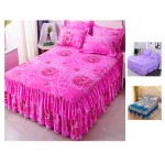 Bed Skirts Set Factory - High Quality Floral Ruffled Set